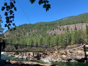 Things to do in NW Montana photo of swinging bridge