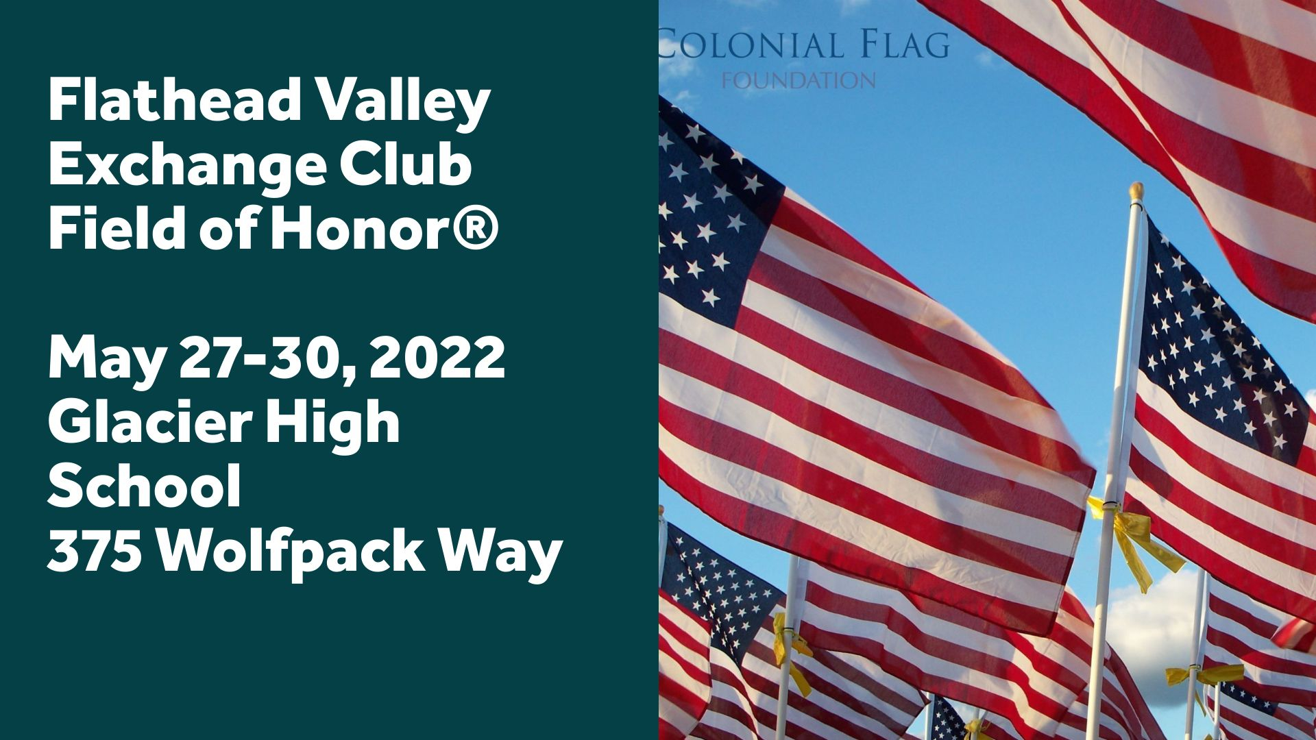 Flathead Valley Exchange Club and the 2022 Field of Honor® cover page